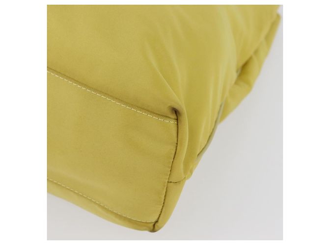 Borsa Tote PRADA in nylon giallo oro Auth ARZ128 D'oro - vista 14
