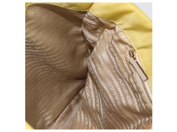 Borsa Tote PRADA in nylon giallo oro Auth ARZ128 D'oro - vista 19