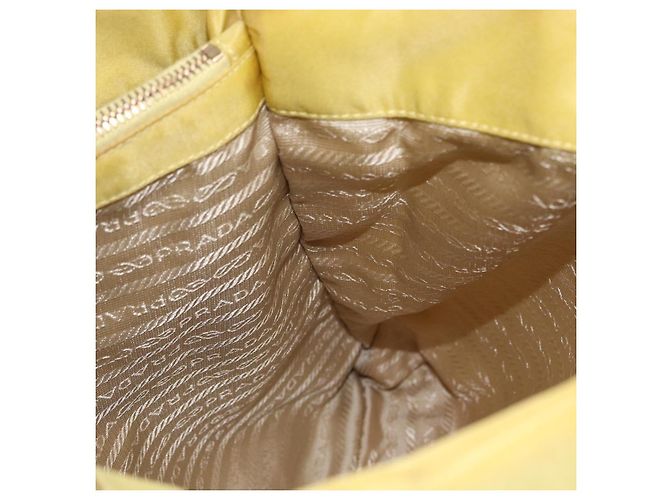 Borsa Tote PRADA in nylon giallo oro Auth ARZ128 D'oro - vista 22