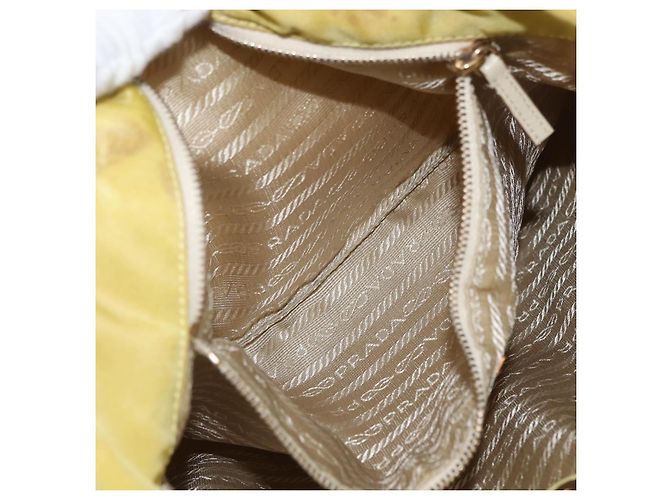 Borsa Tote PRADA in nylon giallo oro Auth ARZ128 D'oro - vista 24