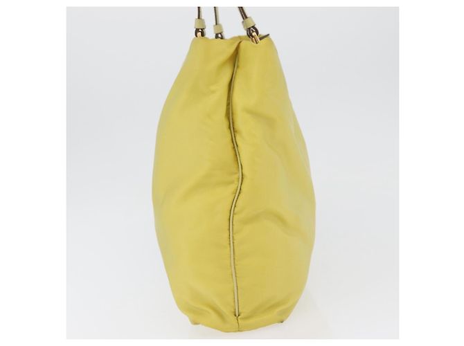 Borsa Tote PRADA in nylon giallo oro Auth ARZ128 D'oro - vista 3