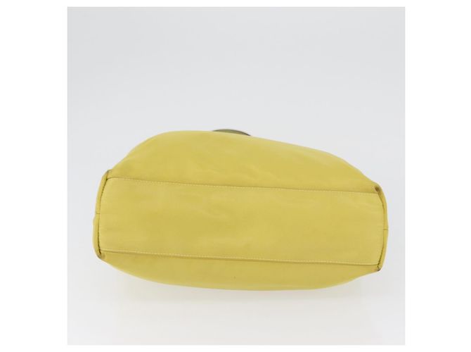 Borsa Tote PRADA in nylon giallo oro Auth ARZ128 D'oro - vista 5