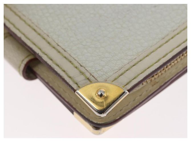 Louis Vuitton Portafoglio Compact Zip Suhari in Pelle Avorio M91831 LV Auth ARZ191 Crudo - vista 15