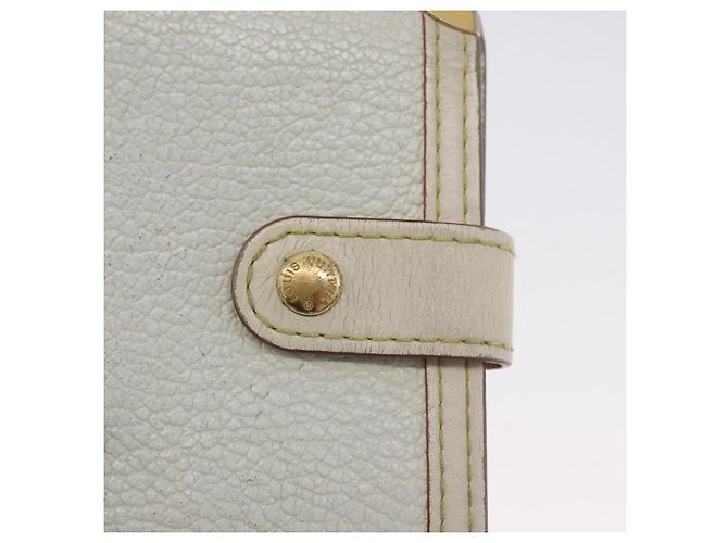 Louis Vuitton Portafoglio Compact Zip Suhari in Pelle Avorio M91831 LV Auth ARZ191 Crudo - vista 17