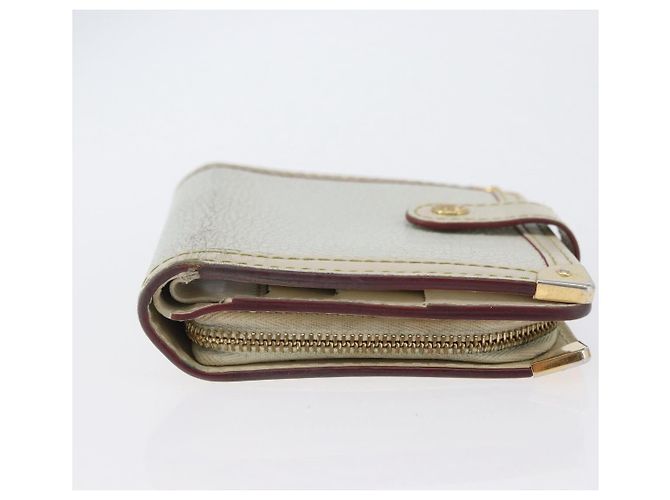 Louis Vuitton Portafoglio Compact Zip Suhari in Pelle Avorio M91831 LV Auth ARZ191 Crudo - vista 6