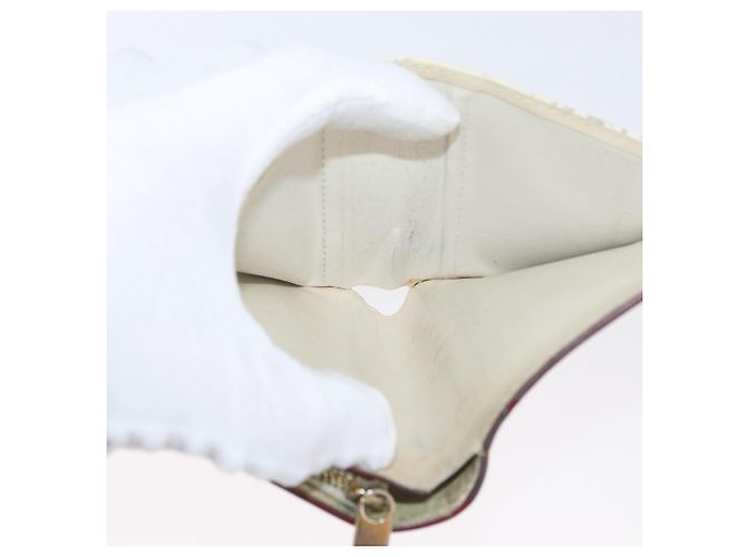 Louis Vuitton Portafoglio Compact Zip Suhari in Pelle Avorio M91831 LV Auth ARZ191 Crudo - vista 9