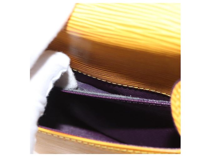 LOUIS VUITTON Borsa a Spalla Epi Saint Cloud PM Gialla M52219 LV Auth ARZ450 Giallo - vista 10