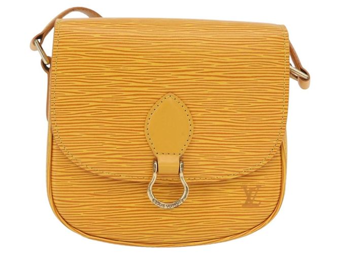LOUIS VUITTON Borsa a Spalla Epi Saint Cloud PM Gialla M52219 LV Auth ARZ450 Giallo - vista 13