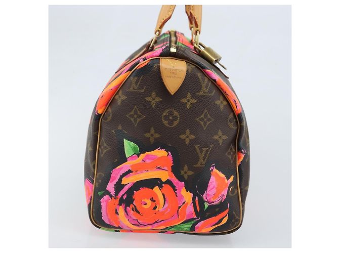 LOUIS VUITTON Monogram Rose Speedy 30 Borsa a Mano Arancione Rosa M48610 Auth ka3212SAV - vista 3