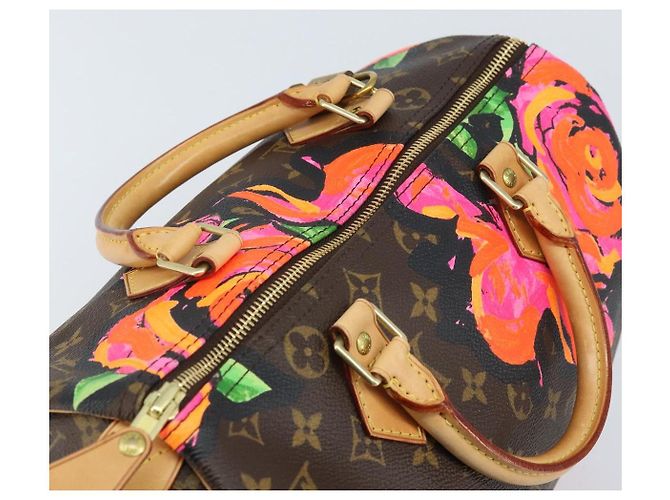 LOUIS VUITTON Monogram Rose Speedy 30 Borsa a Mano Arancione Rosa M48610 Auth ka3212SAV - vista 6
