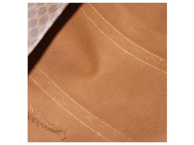 Céline Borsa Boston in tela Macadam CELINE in pelle PVC marrone oro Auth ki6500 D'oro - vista 10