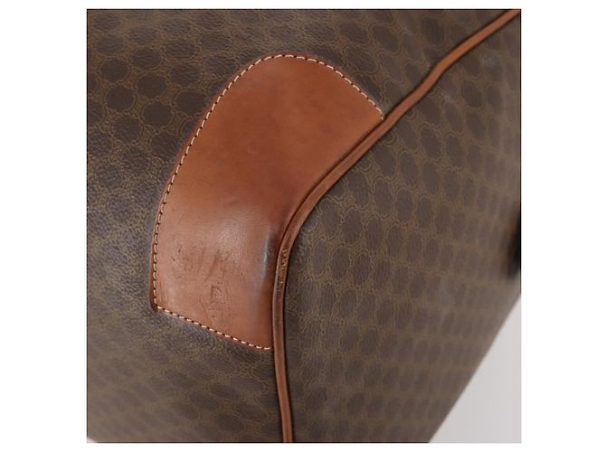 Céline Borsa Boston in tela Macadam CELINE in pelle PVC marrone oro Auth ki6500 D'oro - vista 15