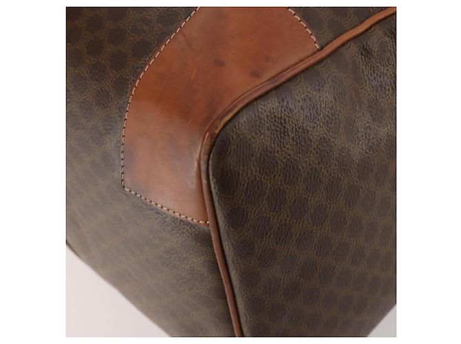 Céline Borsa Boston in tela Macadam CELINE in pelle PVC marrone oro Auth ki6500 D'oro - vista 16