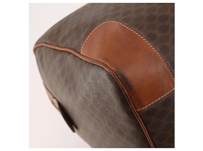 Céline Borsa Boston in tela Macadam CELINE in pelle PVC marrone oro Auth ki6500 D'oro - vista 17