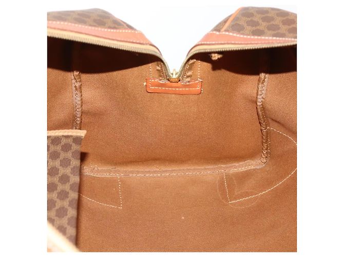 Céline Borsa Boston in tela Macadam CELINE in pelle PVC marrone oro Auth ki6500 D'oro - vista 22