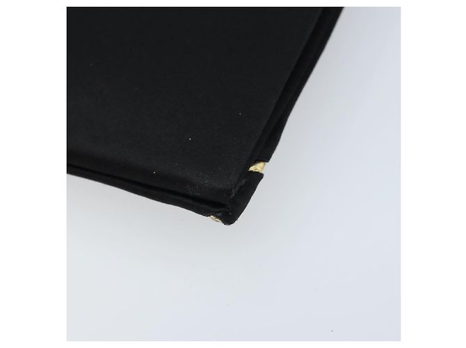 SAINT LAURENT Clutch in Raso Nero Oro Auth BSZ059 D'oro - vista 10
