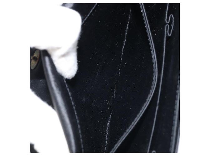 SAINT LAURENT Clutch in Raso Nero Oro Auth BSZ059 D'oro - vista 17