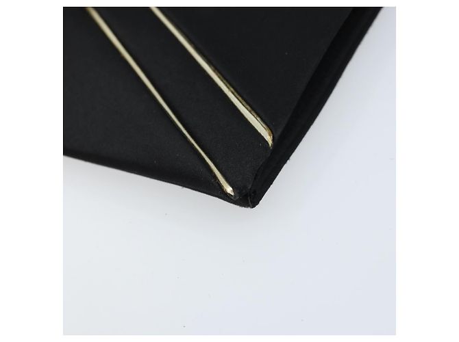 SAINT LAURENT Clutch in Raso Nero Oro Auth BSZ059 D'oro - vista 8