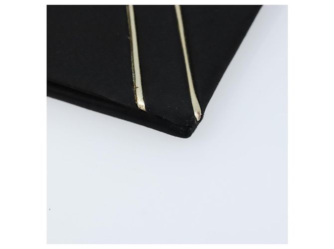 SAINT LAURENT Clutch in Raso Nero Oro Auth BSZ059 D'oro - vista 9