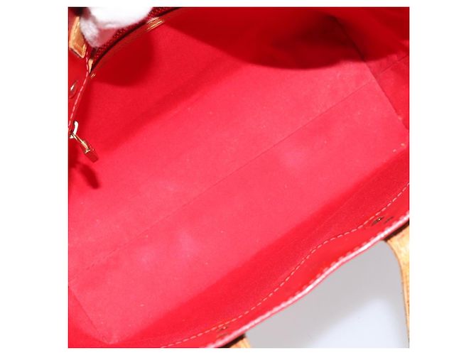 LOUIS VUITTON Monogram Vernis Reade PM Borsa a Mano Rossa M91088 LV Auth ka3053 Rosso - vista 11