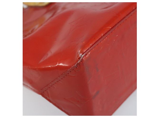 LOUIS VUITTON Monogram Vernis Reade PM Borsa a Mano Rossa M91088 LV Auth ka3053 Rosso - vista 14