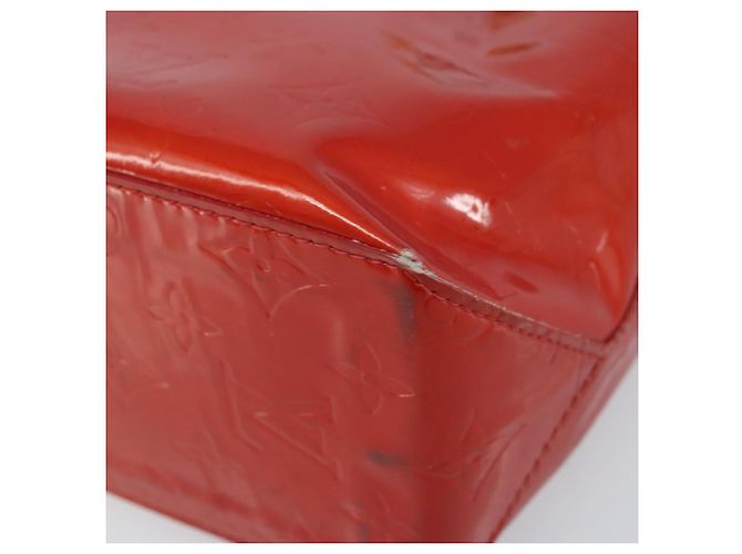 LOUIS VUITTON Monogram Vernis Reade PM Borsa a Mano Rossa M91088 LV Auth ka3053 Rosso - vista 15