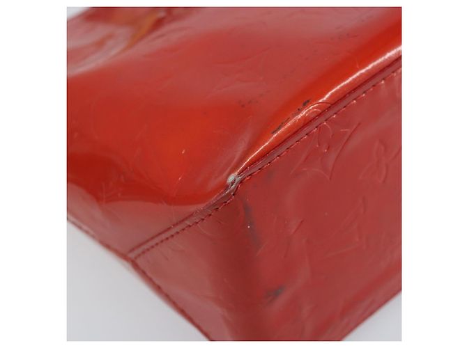 LOUIS VUITTON Monogram Vernis Reade PM Borsa a Mano Rossa M91088 LV Auth ka3053 Rosso - vista 16