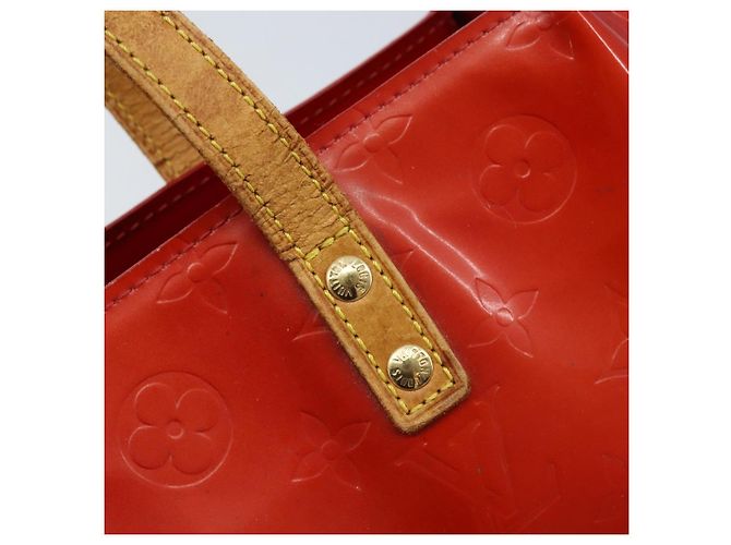 LOUIS VUITTON Monogram Vernis Reade PM Borsa a Mano Rossa M91088 LV Auth ka3053 Rosso - vista 17