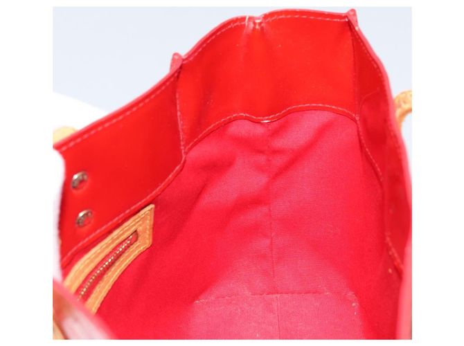 LOUIS VUITTON Monogram Vernis Reade PM Borsa a Mano Rossa M91088 LV Auth ka3053 Rosso - vista 19