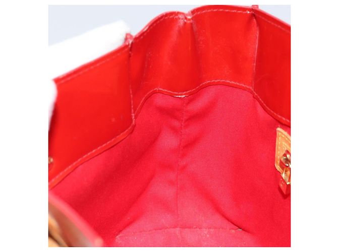 LOUIS VUITTON Monogram Vernis Reade PM Borsa a Mano Rossa M91088 LV Auth ka3053 Rosso - vista 20