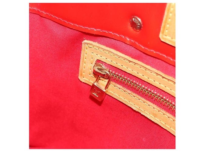LOUIS VUITTON Monogram Vernis Reade PM Borsa a Mano Rossa M91088 LV Auth ka3053 Rosso - vista 21