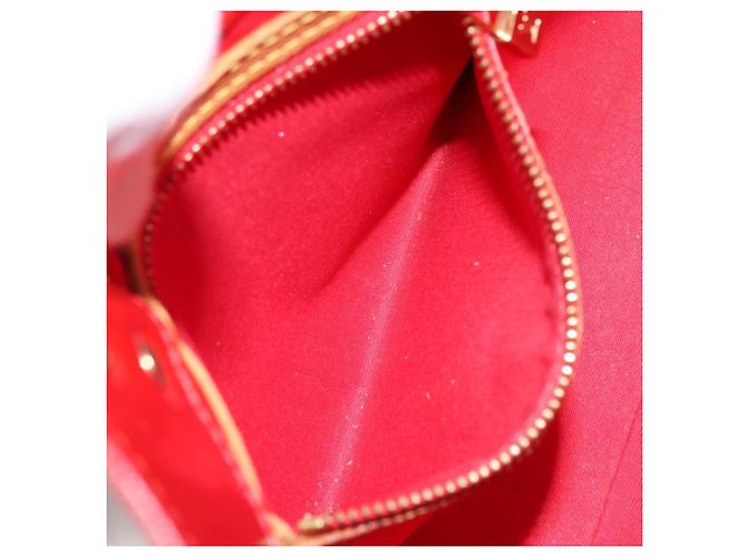 LOUIS VUITTON Monogram Vernis Reade PM Borsa a Mano Rossa M91088 LV Auth ka3053 Rosso - vista 22