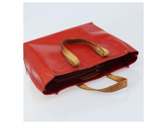 LOUIS VUITTON Monogram Vernis Reade PM Borsa a Mano Rossa M91088 LV Auth ka3053 Rosso - vista 6