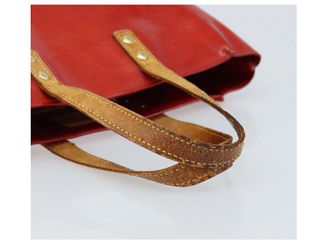 LOUIS VUITTON Monogram Vernis Reade PM Borsa a Mano Rossa M91088 LV Auth ka3053 Rosso - vista 7