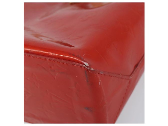 LOUIS VUITTON Monogram Vernis Reade PM Borsa a Mano Rossa M91088 LV Auth ka3053 Rosso - vista 9