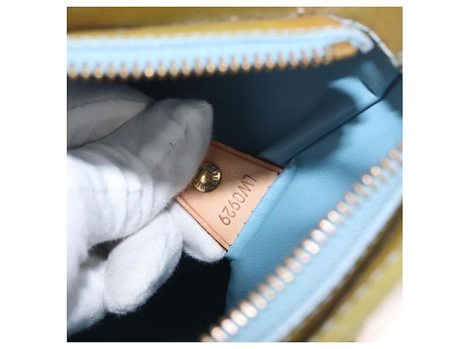 LOUIS VUITTON Borsa a Mano Monogram Vernis Houston Blu Baby M91005 LV Auth BSZ324 Blu chiaro - vista 12