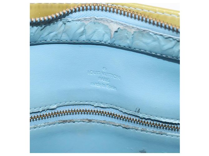 LOUIS VUITTON Borsa a Mano Monogram Vernis Houston Blu Baby M91005 LV Auth BSZ324 Blu chiaro - vista 19