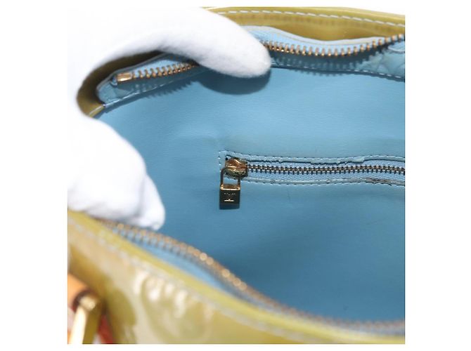 LOUIS VUITTON Borsa a Mano Monogram Vernis Houston Blu Baby M91005 LV Auth BSZ324 Blu chiaro - vista 22