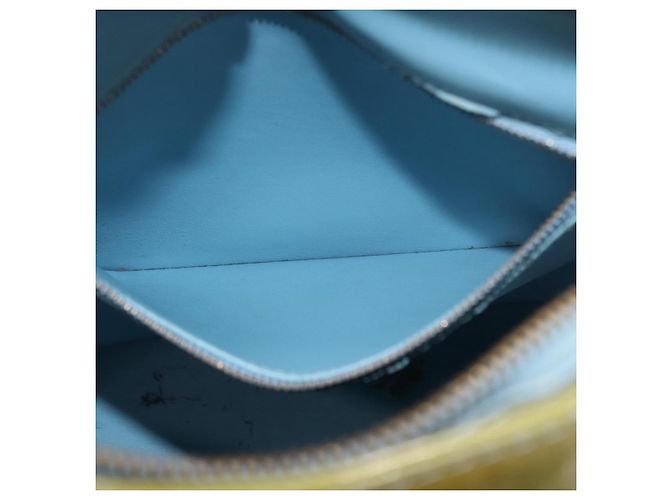 LOUIS VUITTON Borsa a Mano Monogram Vernis Houston Blu Baby M91005 LV Auth BSZ324 Blu chiaro - vista 23
