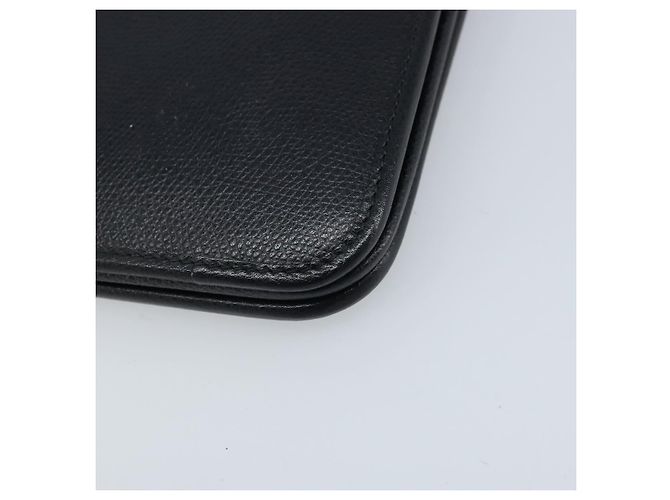 Borsa in tela a nido d'ape Christian Dior con catena in pelle nera e oro Auth ka3067 - vista 12