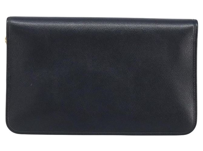 Borsa in tela a nido d'ape Christian Dior con catena in pelle nera e oro Auth ka3067 - vista 3