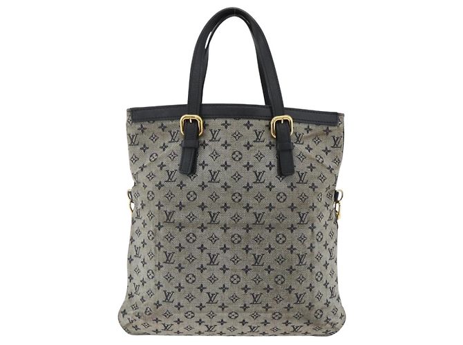 LOUIS VUITTON Borsa Tote Mini Franoise Monogram 2way Blu M92208 LV Auth ep13818 - vista 13