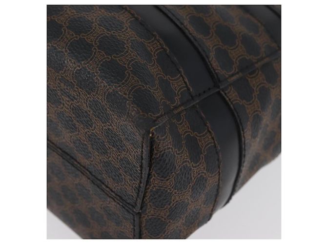 Céline Borsa a mano in tela Macadam CELINE in pelle PVC nera e oro Auth ka3121 Nero D'oro - vista 15