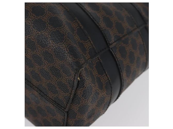 Céline Borsa a mano in tela Macadam CELINE in pelle PVC nera e oro Auth ka3121 Nero D'oro - vista 17