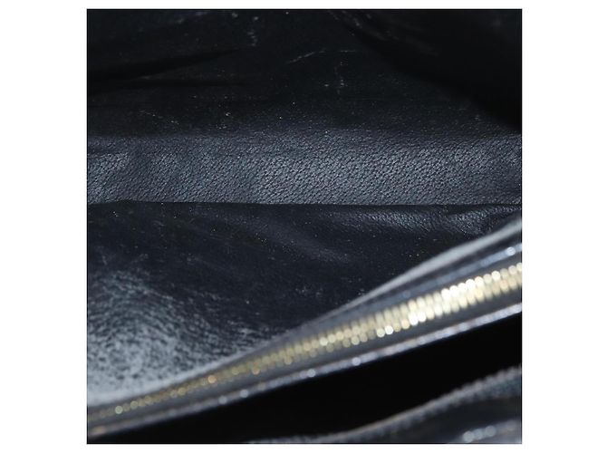 Céline Borsa a mano in tela Macadam CELINE in pelle PVC nera e oro Auth ka3121 Nero D'oro - vista 21