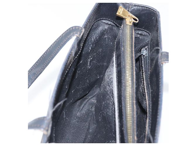 Céline Borsa a mano in tela Macadam CELINE in pelle PVC nera e oro Auth ka3121 Nero D'oro - vista 22