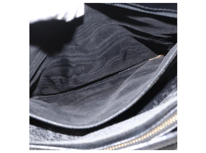 Céline Borsa a mano in tela Macadam CELINE in pelle PVC nera e oro Auth ka3121 Nero D'oro - vista 25
