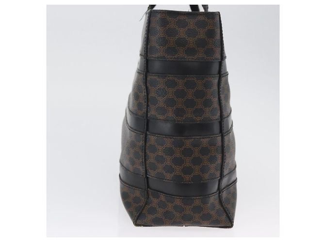 Céline Borsa a mano in tela Macadam CELINE in pelle PVC nera e oro Auth ka3121 Nero D'oro - vista 4