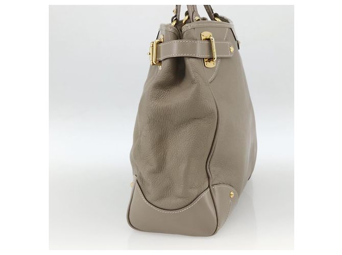 LOUIS VUITTON Borsa a Mano Suhari Majestu Grigia M95652 LV Auth ARZ381 Marrone - vista 4
