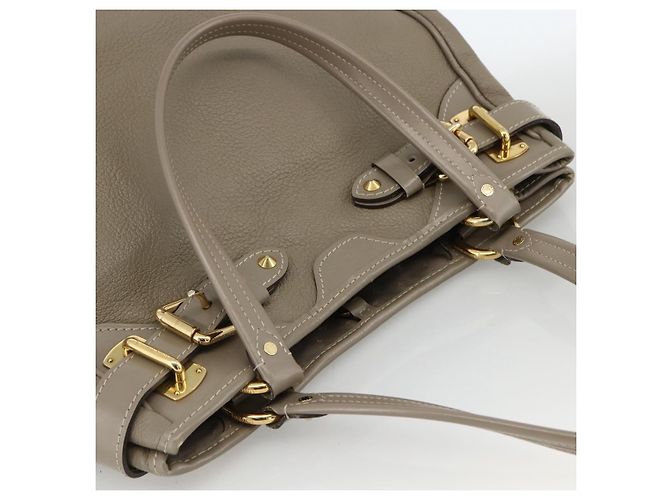 LOUIS VUITTON Borsa a Mano Suhari Majestu Grigia M95652 LV Auth ARZ381 Marrone - vista 6